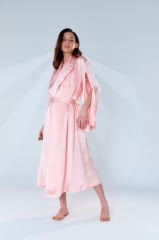 Pearl Dressing Gown 100% Silk Pink