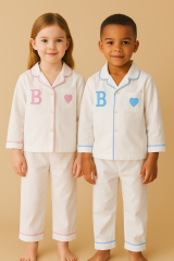 ZAU Kids – Kişiye Özel Nakışlı %100 Pamuk  Çocuk Pijama Takımı