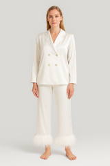 ZAU %100 İpek Pijama Takımı – Feather Edition