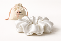 ZAU %100 Saf İpek Scrunchie Saç Tokası 1 Adet(Özel Kılıfı İle)