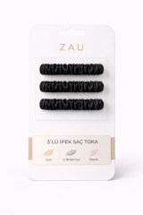 ZAU %100 Saf İpek Mini Scrunchie 3’lü Set – 1 cm İnce Saç Tokası – İz Bırakmaz  (3 Adet)